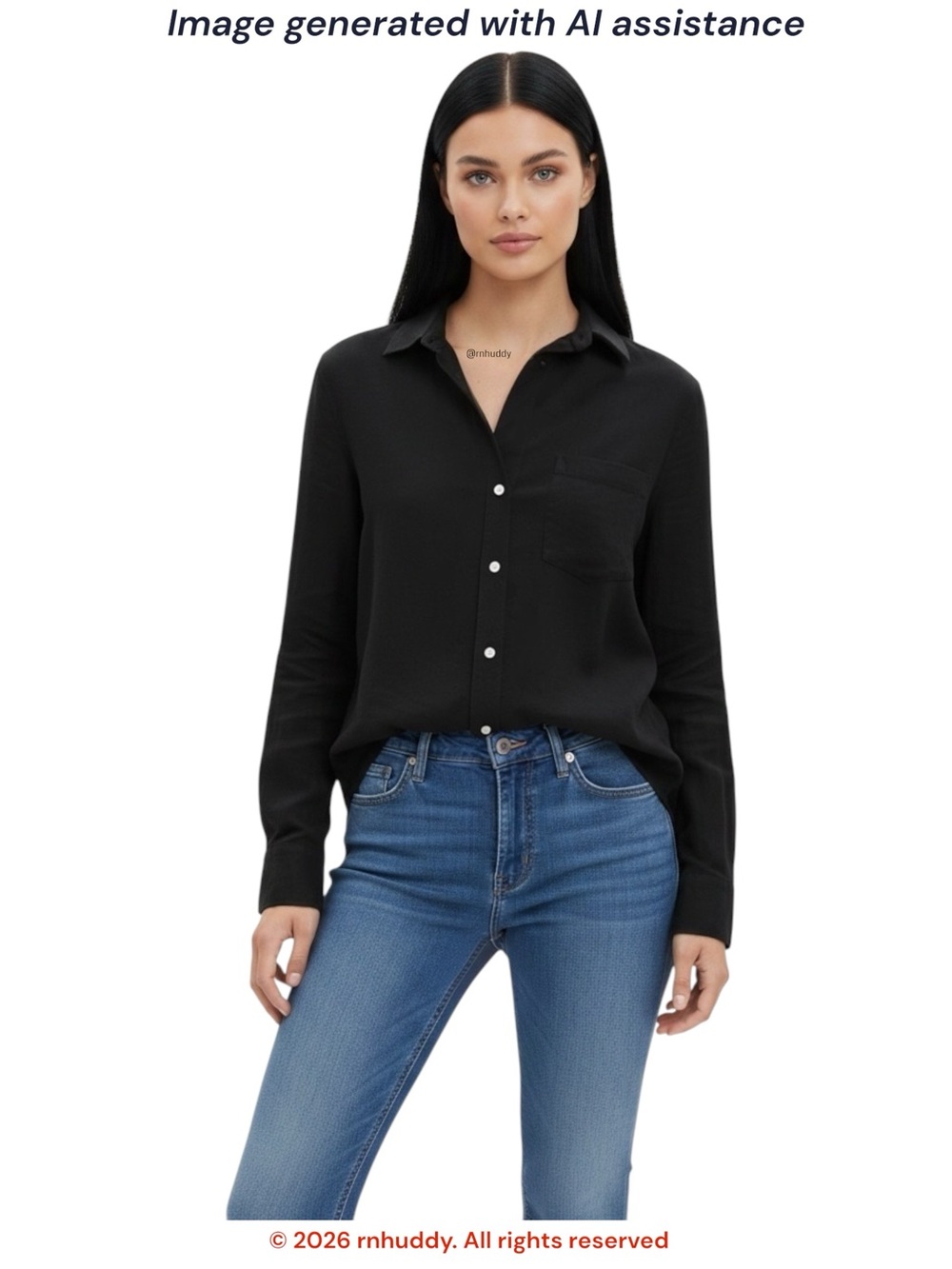 Frank & Eileen XS black cotton tee lab button up